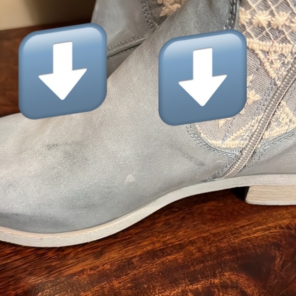 64. Free People Bren Crochet Tall Boot in Calm Waters, Size 7 - Picture 9 of 17